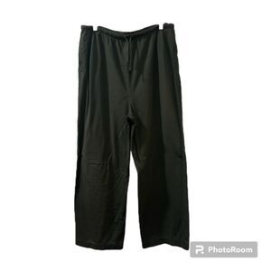 Allen Allen USA Womens Green Pull On Drawstring Wide Leg Pants Size XL
